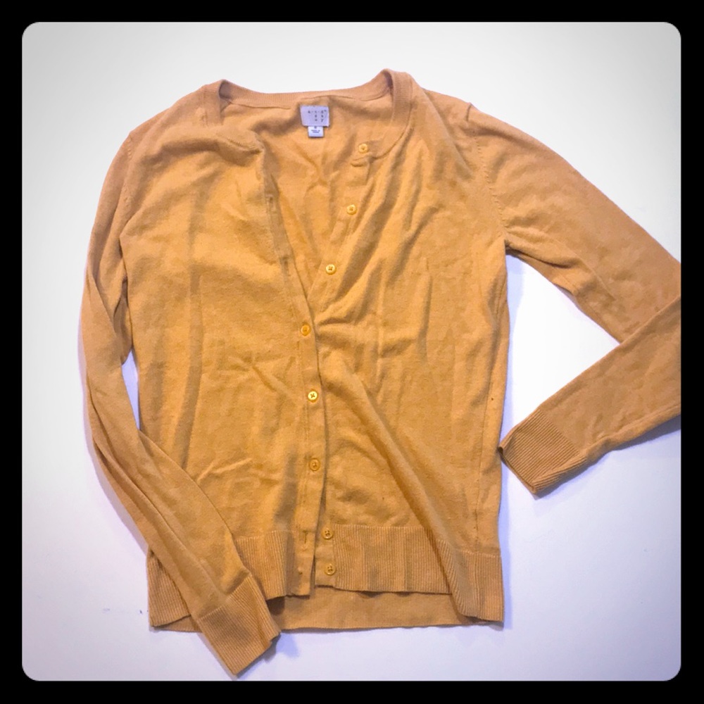Burnt Yellow Cardigan - Worn Once!